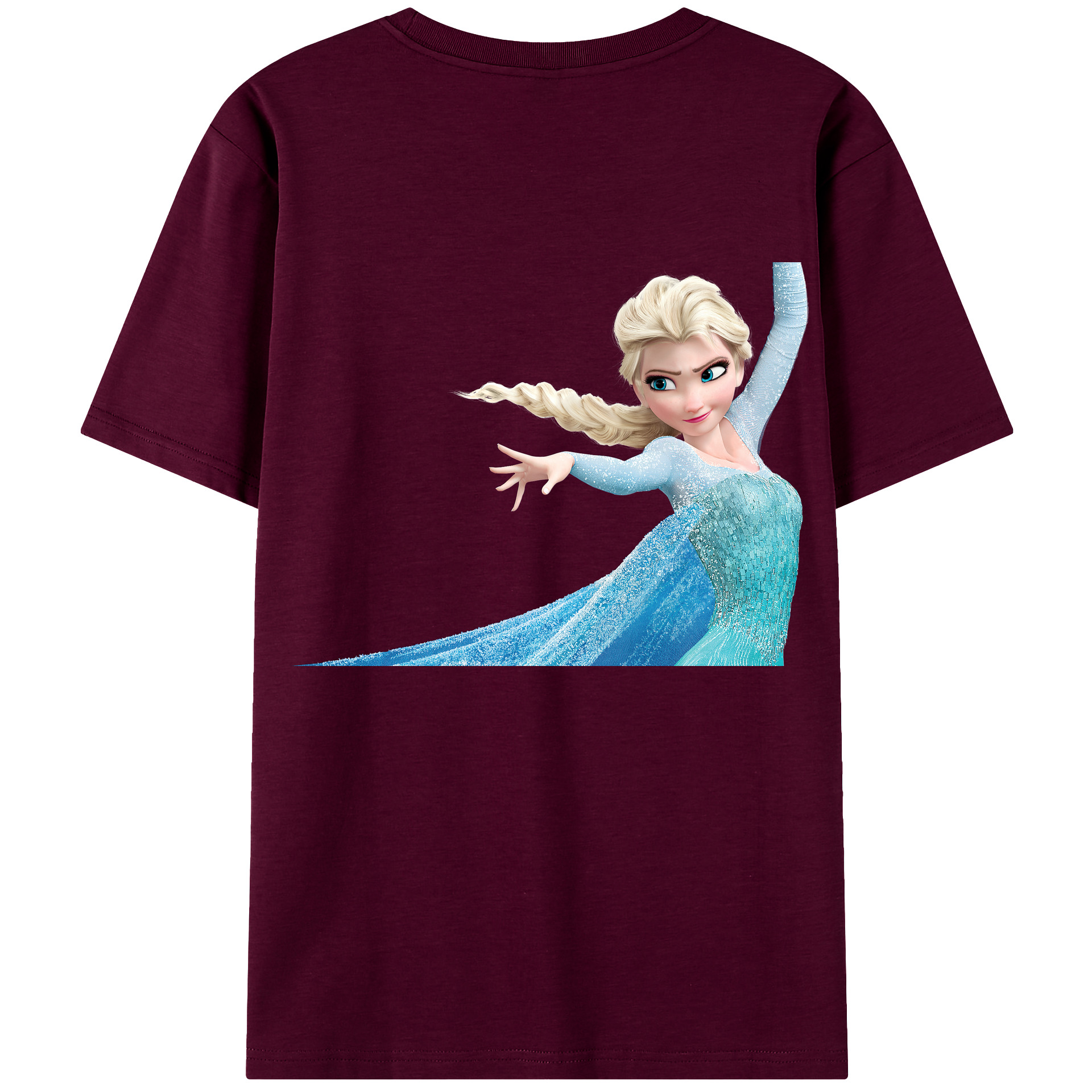 （画像用） アナと雪の女王 アンナ エルサ Frozen Anna Elsa レディース半袖Tシャツ(バックプリント)